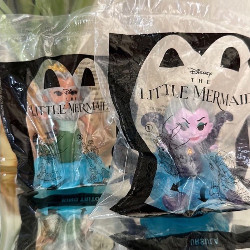 McDonald’s Toys - The Little Mermaid, Lot of 2 -King Triton #3 & Ursula #8